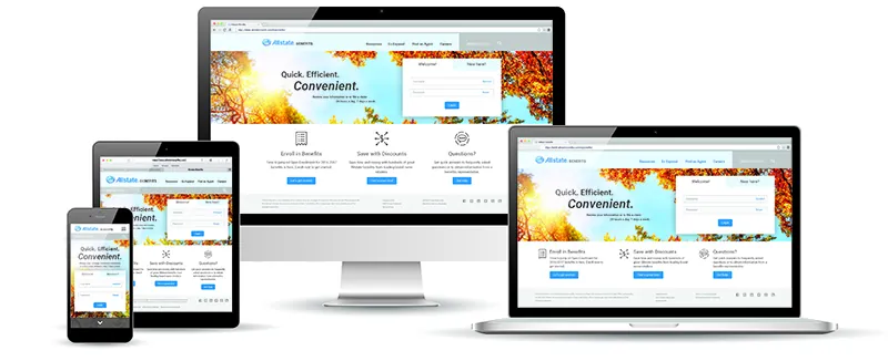 Allstate responsive UI