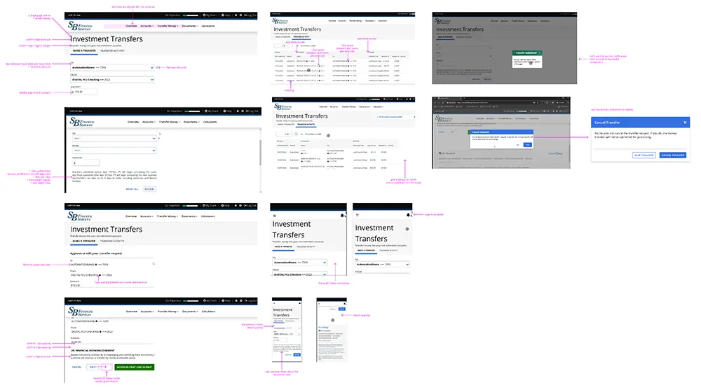QA comments for devs